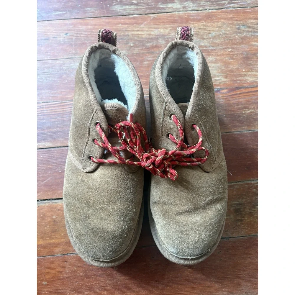 UGG Neumel Heritage Platform Chukka Boots Suede Women's Size 8 Brown